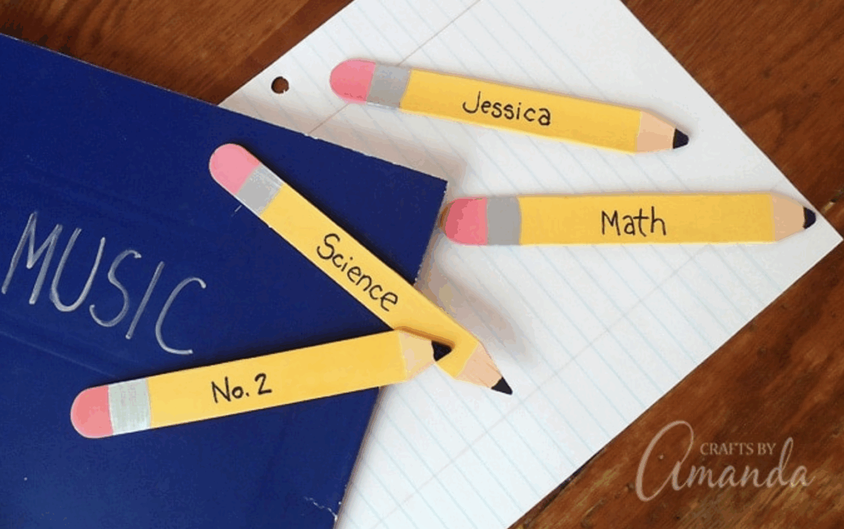 Number 2 pencil craft for kids to make for back to school from ABCmouse.com. 